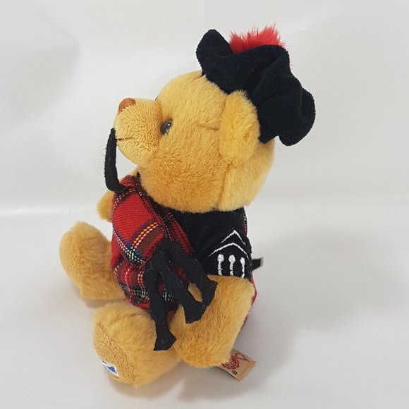 Vintage KEEL TOYS Scottish Bagpiper Bear Stuffed Animal Plush Toy Teddy Bear - Picture 6 of 8